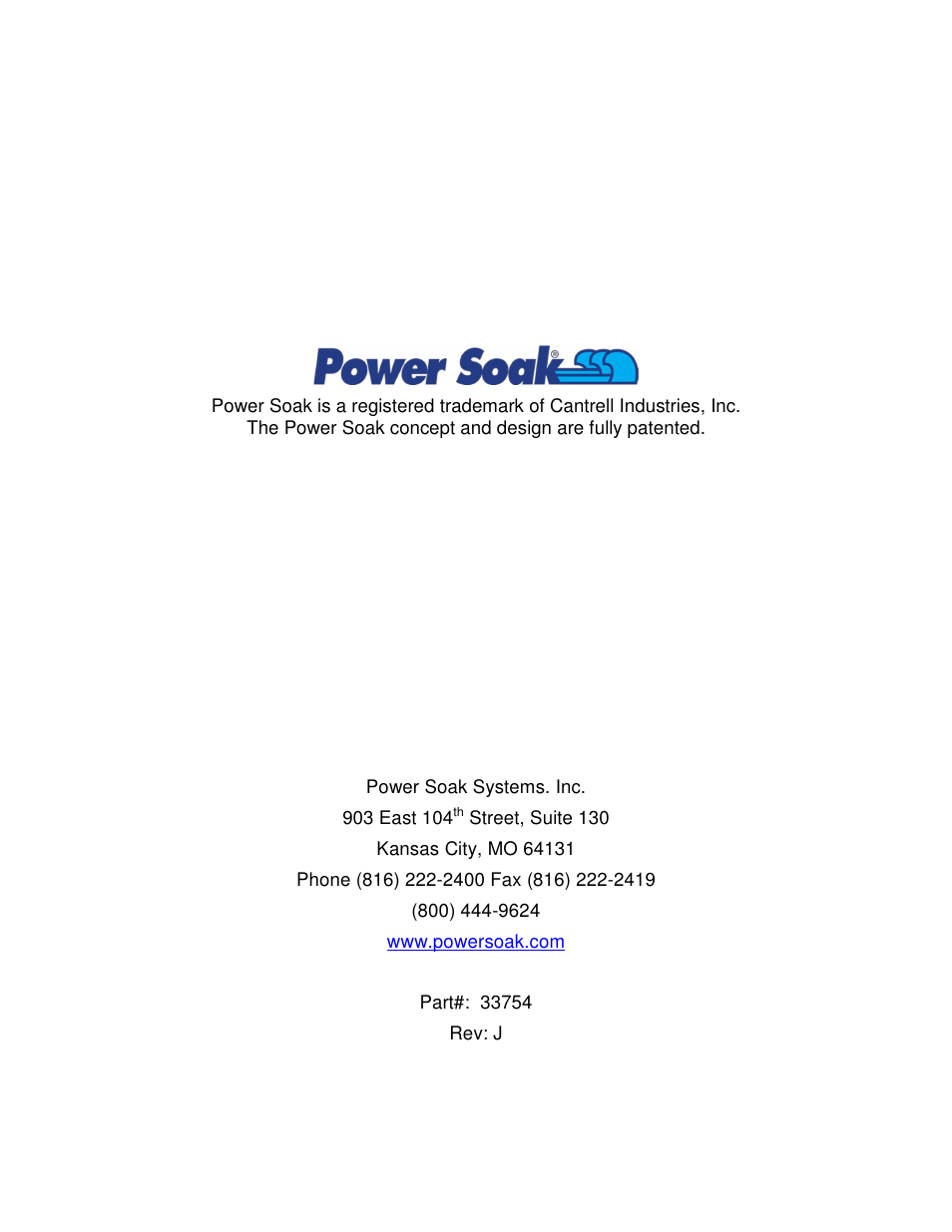 Power Soak 33754 AWI Owner's Manual User Manual | Page 24 / 24