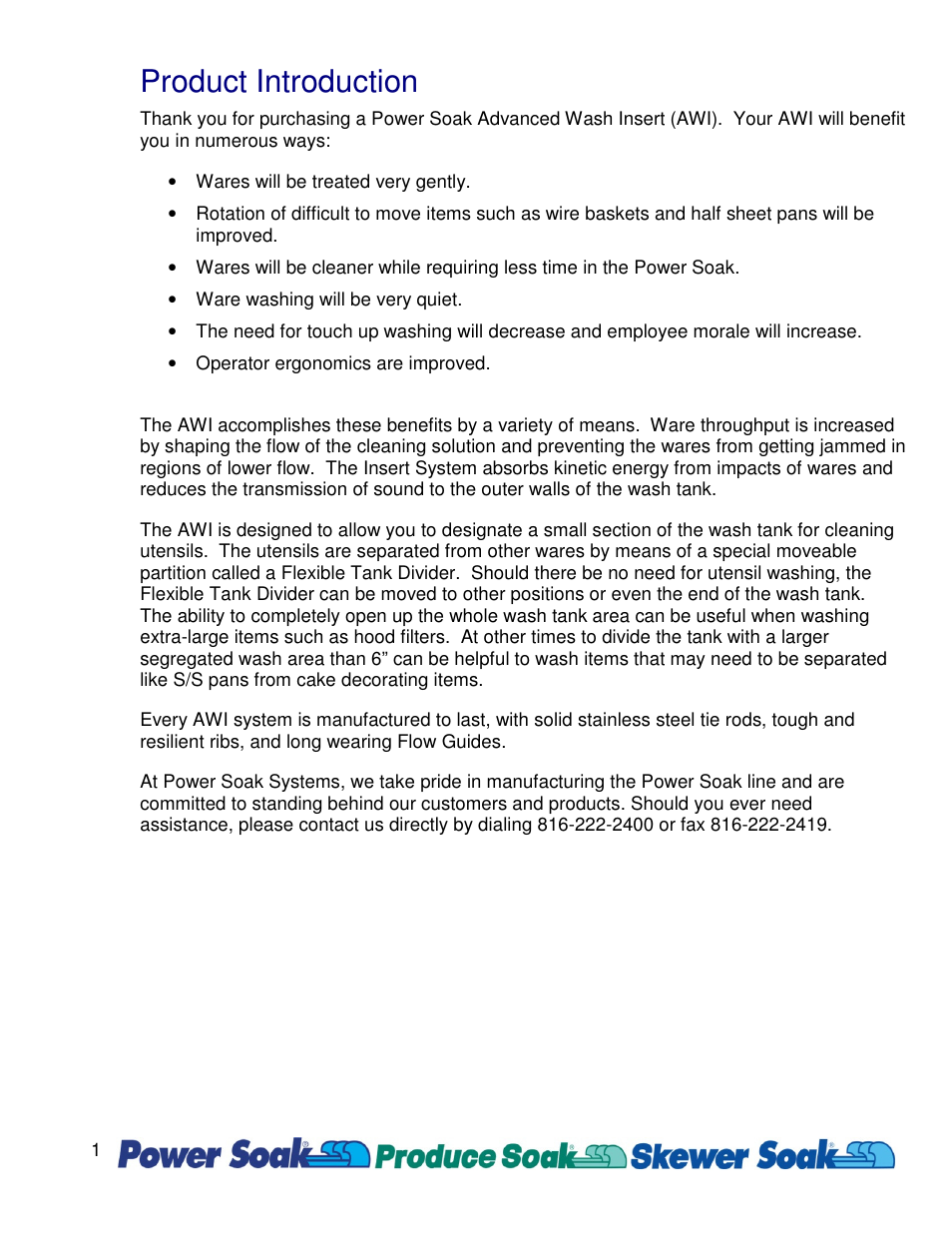 Product introduction | Power Soak 33754 AWI Owner's Manual User Manual | Page 3 / 24