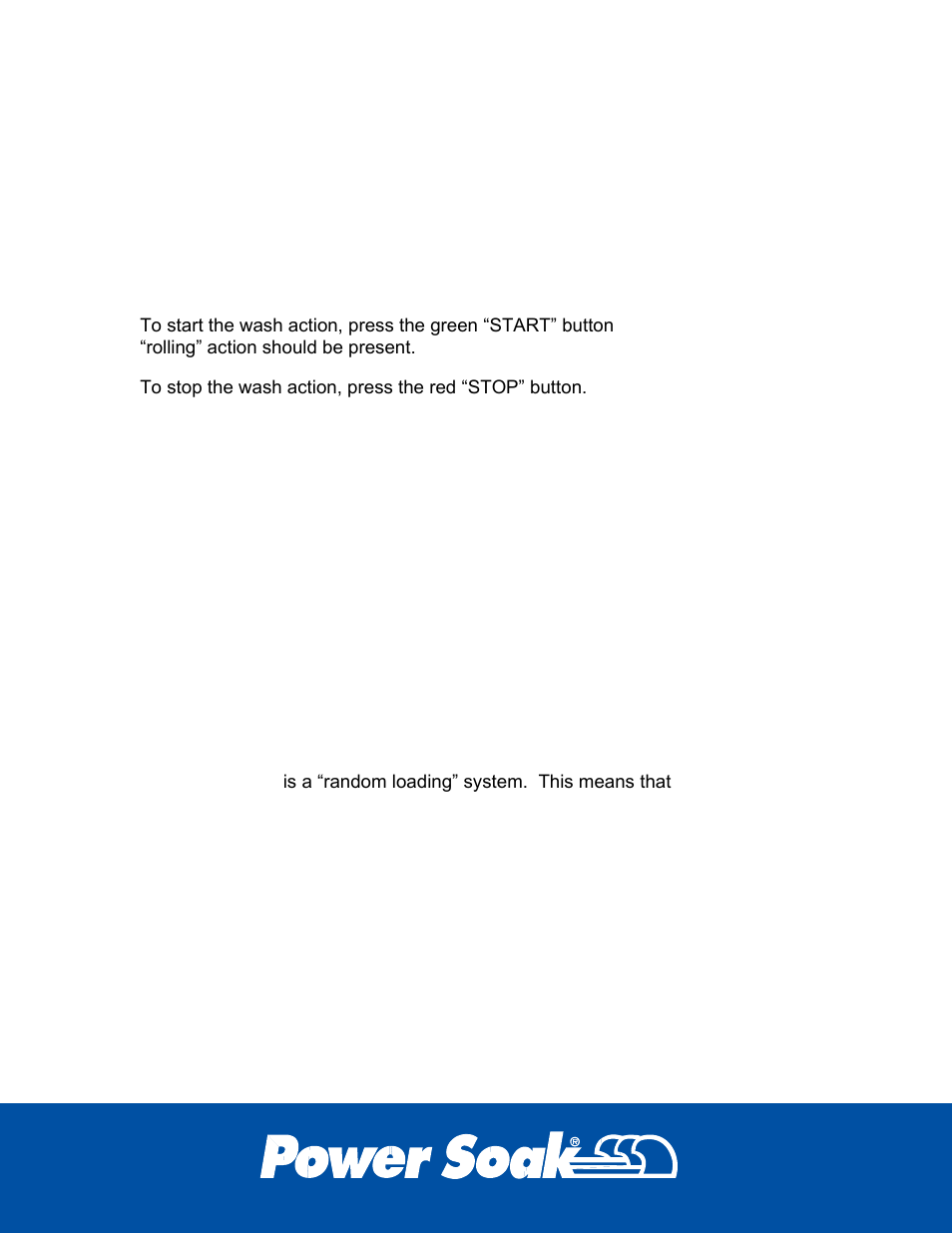 Starting and stopping the wash action, Introducing pots and pans to the power soak, Properly scrapping pots and pans | Loading and using the wash sink | Power Soak 31990 PS-100 Owner's Manual User Manual | Page 12 / 30