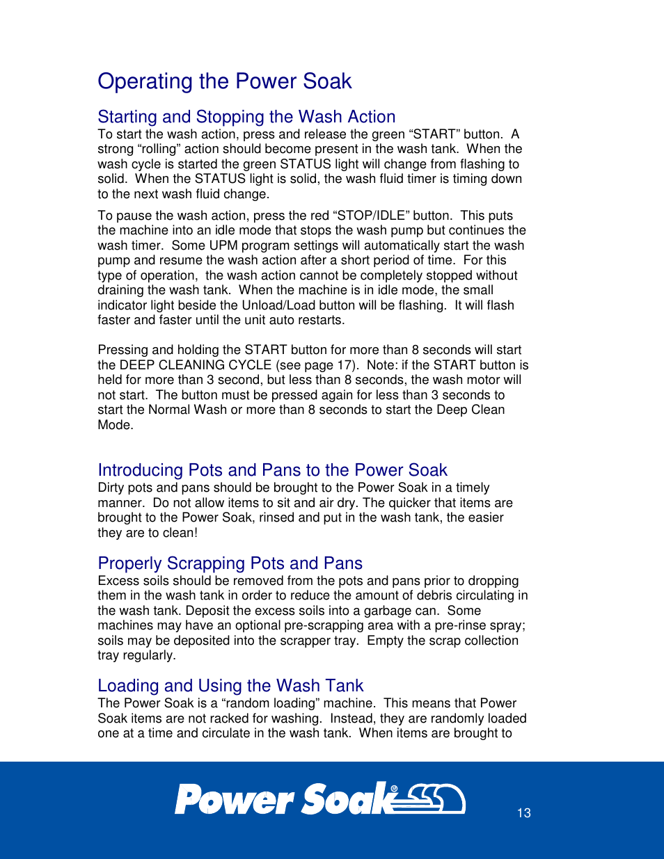 Operating the power soak | Power Soak 36212 PS-275 Owner's Manual User Manual | Page 17 / 36
