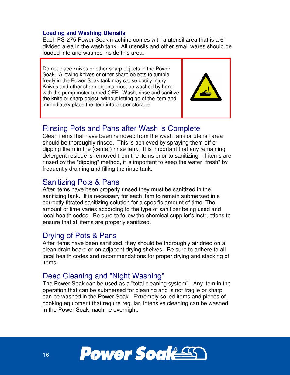 Rinsing pots and pans after wash is complete, Sanitizing pots & pans, Drying of pots & pans | Deep cleaning and 