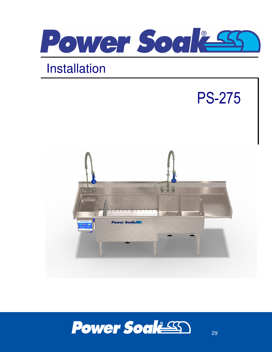 Ps-275, Installation | Power Soak 36212 PS-275 Owner's Manual User Manual | Page 33 / 36