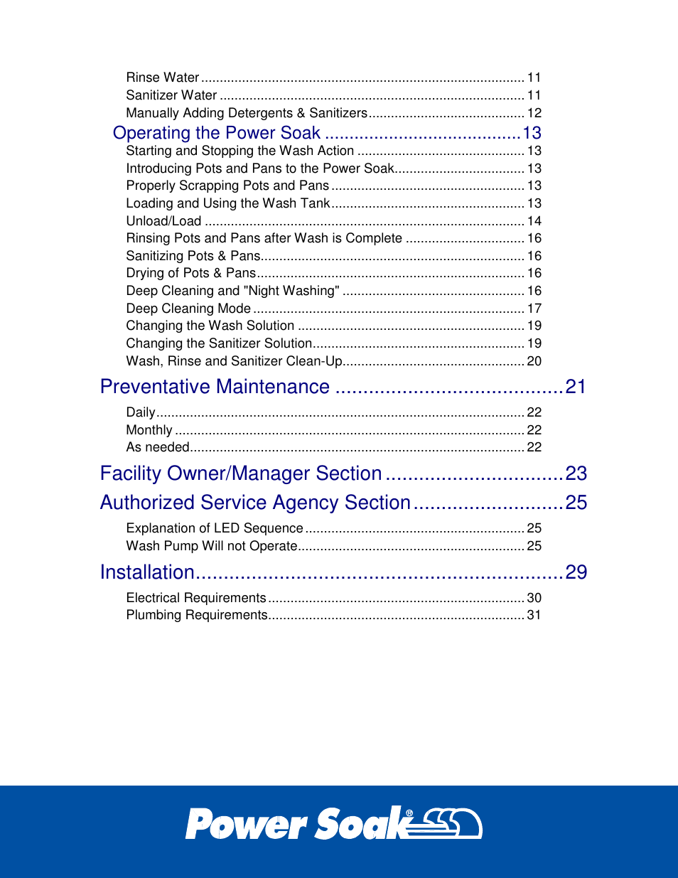 Preventative maintenance, Installation, Operating the power soak | Power Soak 36212 PS-275 Owner's Manual User Manual | Page 4 / 36