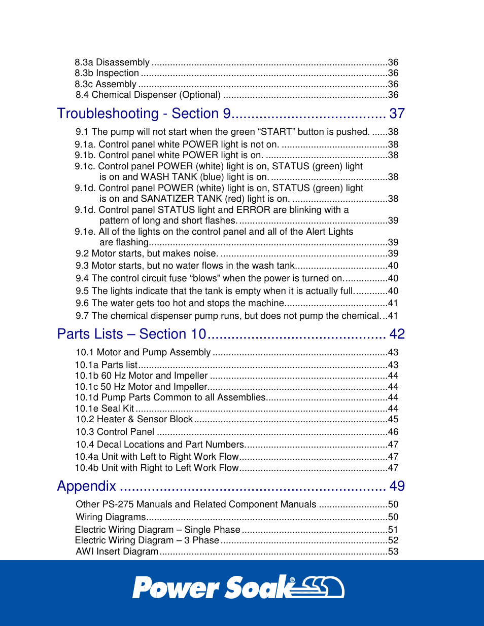 Appendix | Power Soak 37179 PS-275 Service Manual User Manual | Page 5 / 60