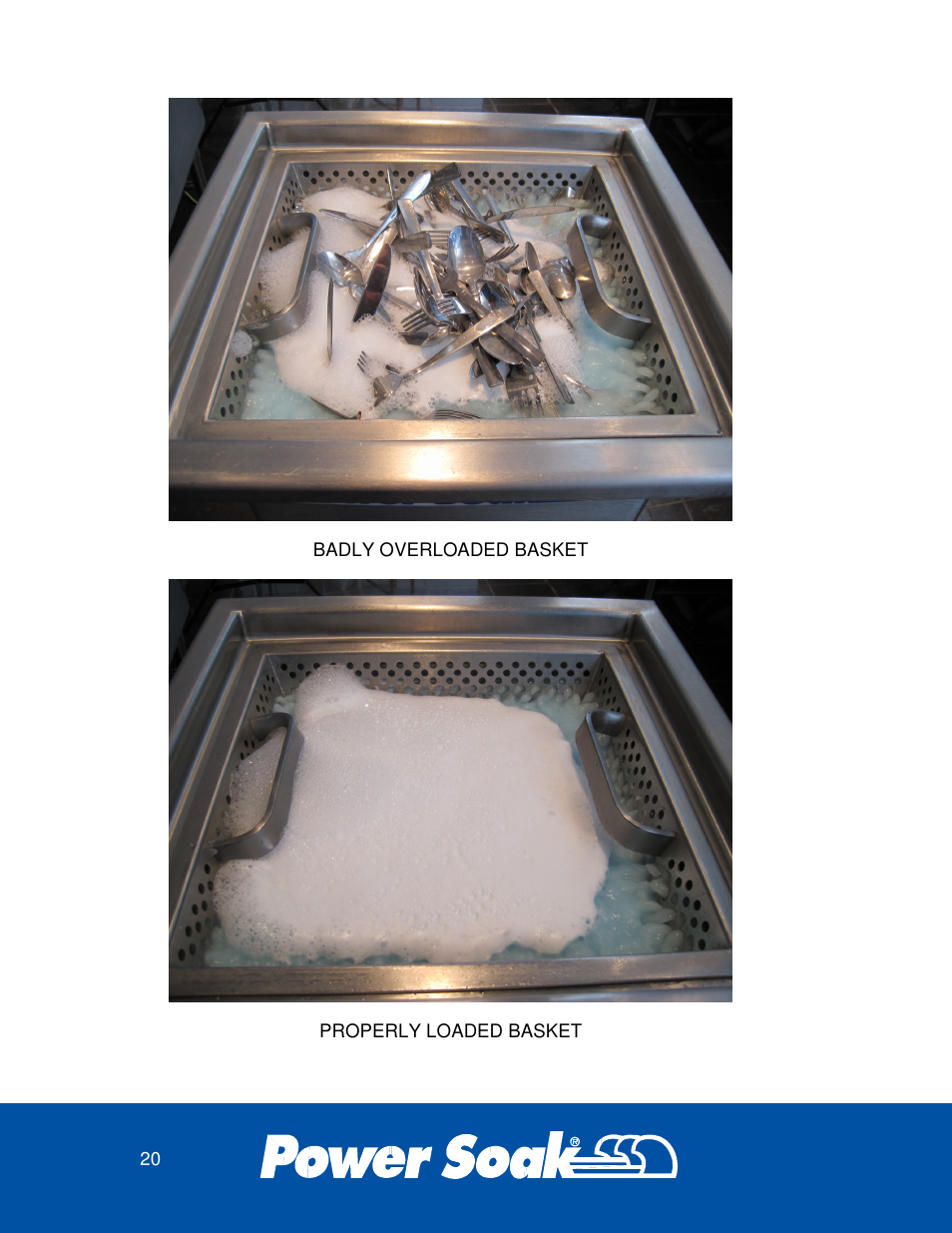Power Soak 33638 SILVERWARE WASHER OWNER'S MANUAL User Manual | Page 20 / 32