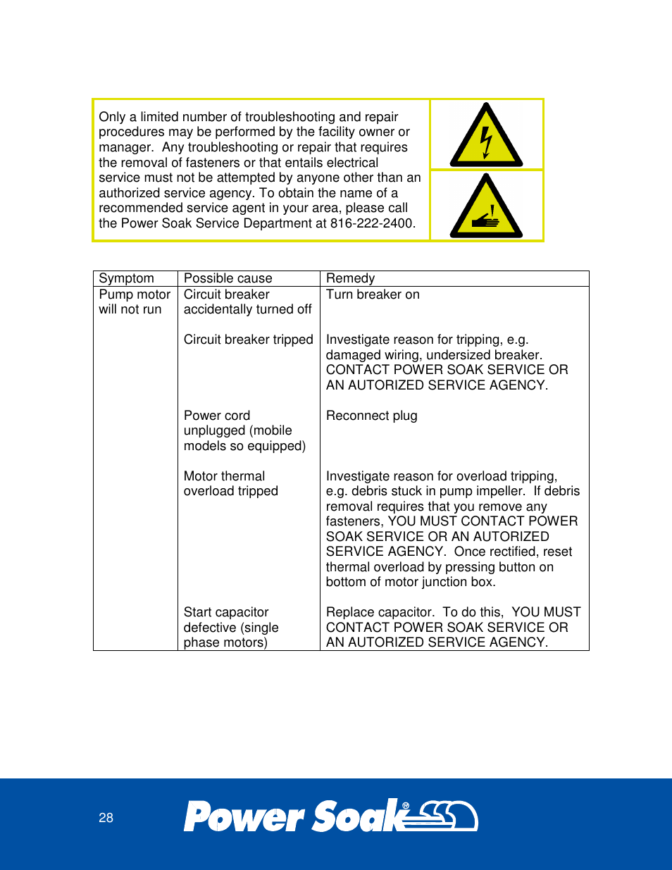 Power Soak 33638 SILVERWARE WASHER OWNER'S MANUAL User Manual | Page 28 / 32