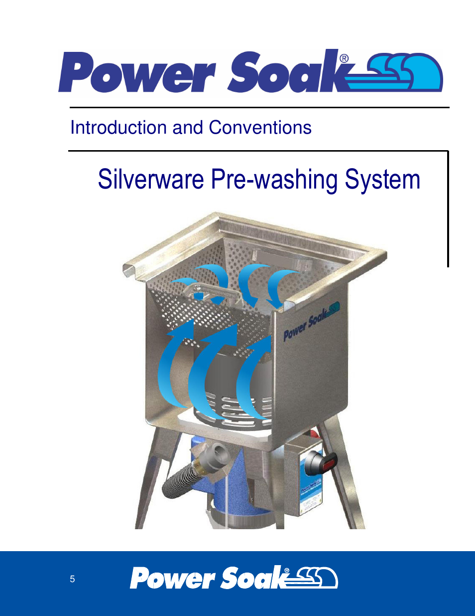 Silverware pre-washing system, Introduction and conventions | Power Soak 33638 SILVERWARE WASHER OWNER'S MANUAL User Manual | Page 5 / 32