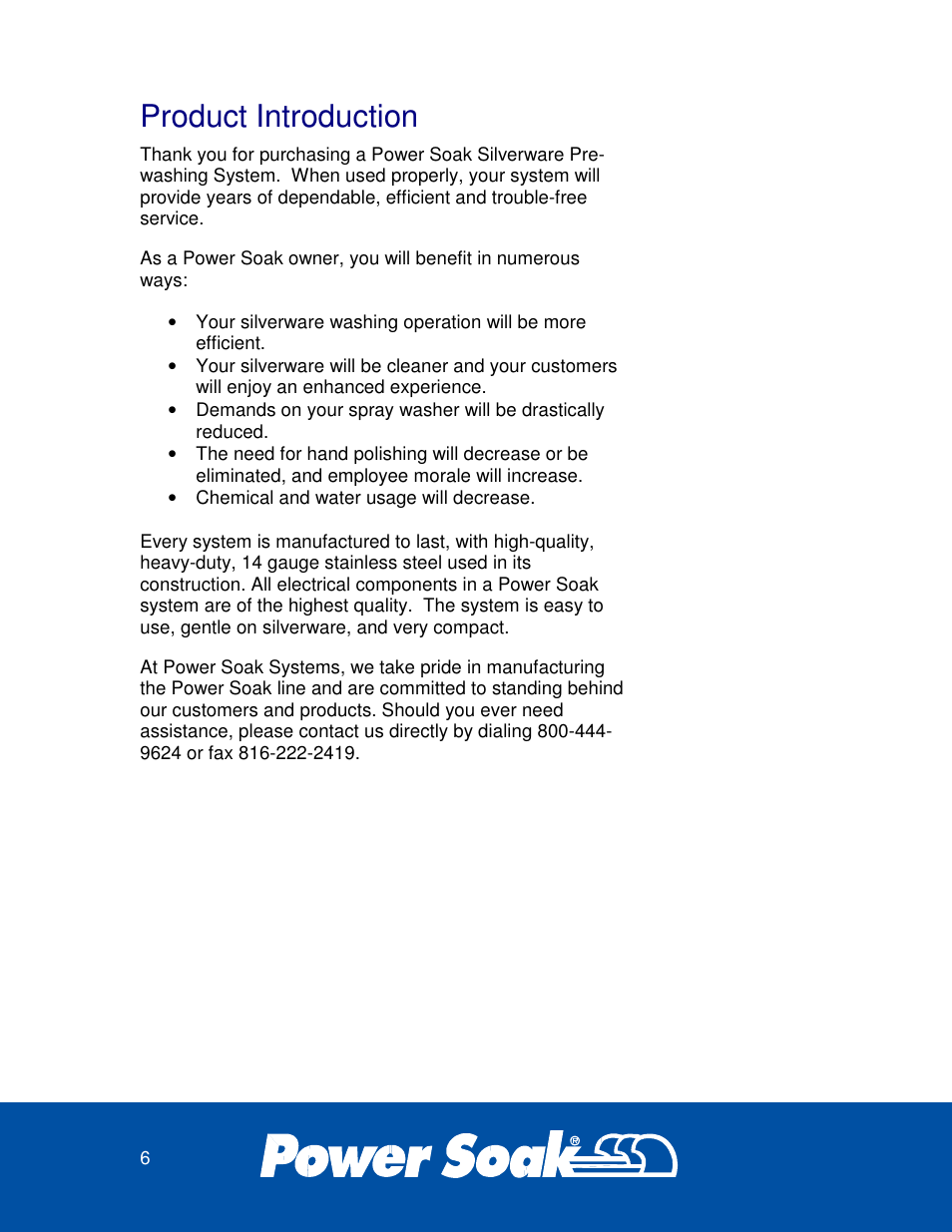 Product introduction | Power Soak 33638 SILVERWARE WASHER OWNER'S MANUAL User Manual | Page 6 / 32