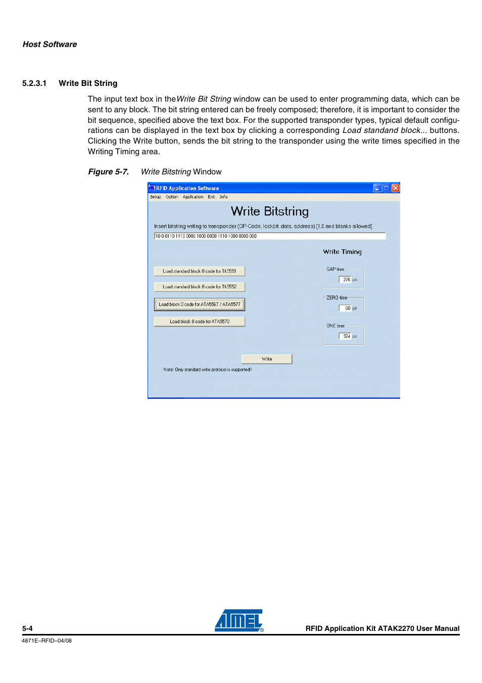 1 write bit string | Atmel ATAK2270 User Manual | Page 17 / 39