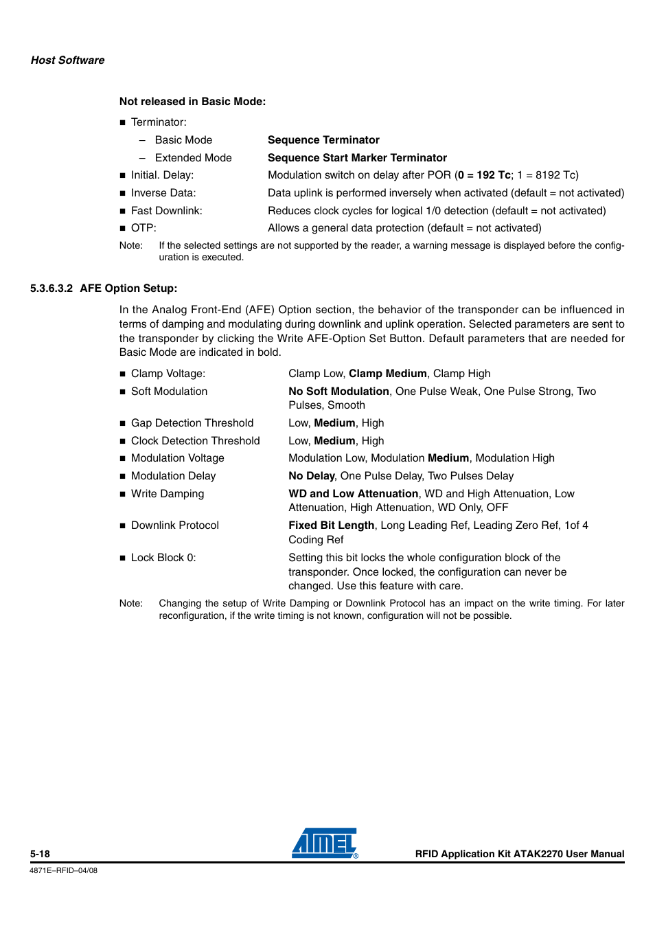 2 afe option setup | Atmel ATAK2270 User Manual | Page 31 / 39