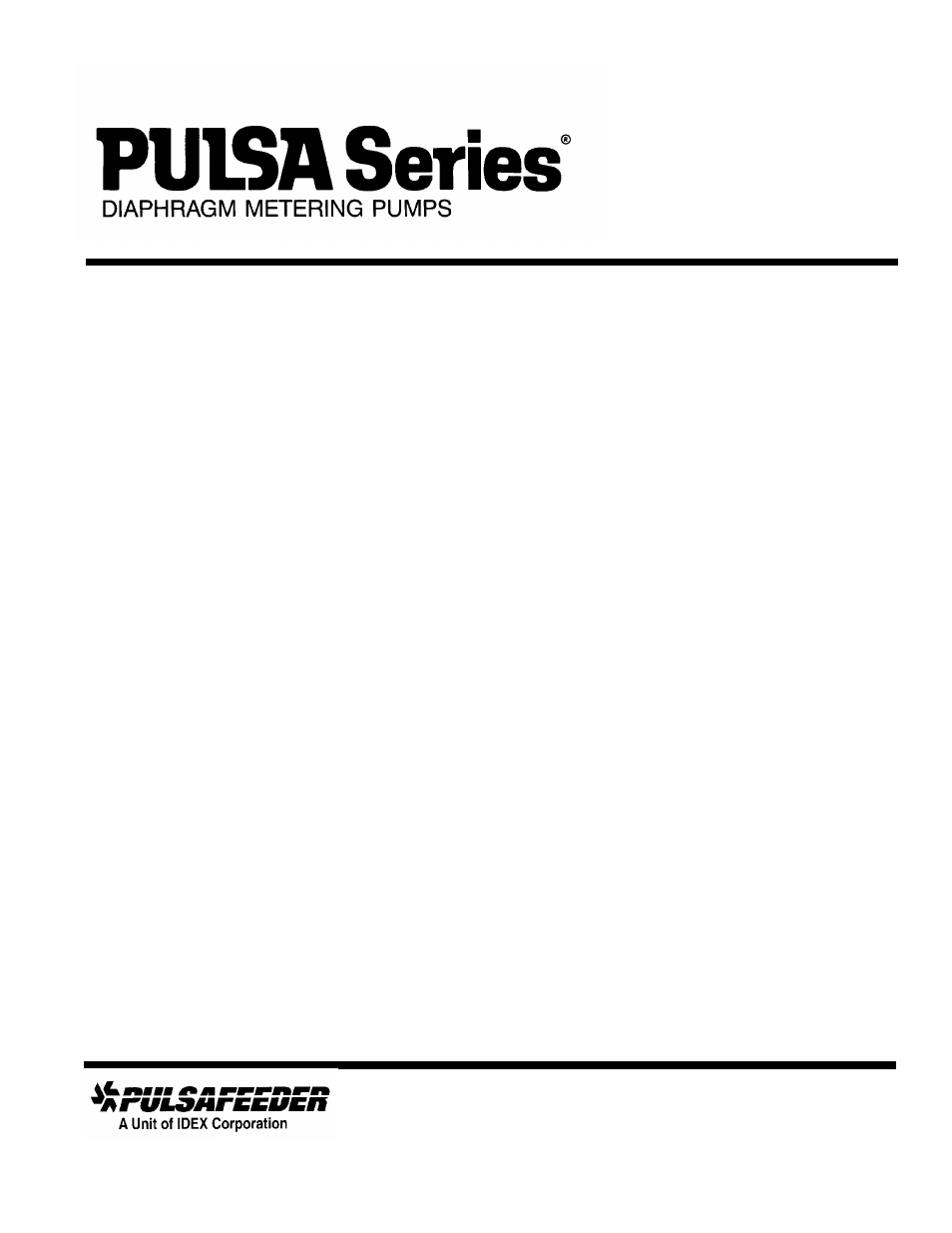 Pulsafeeder Pulsa Series 200-680C User Manual | 20 pages