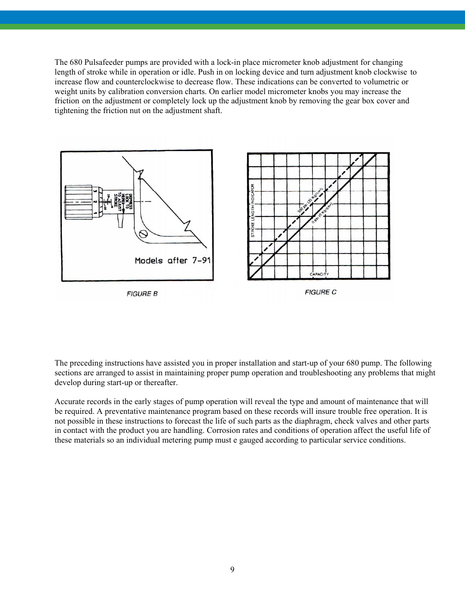 Operation and maintenance, 5 to adjust flow rate | Pulsafeeder Pulsa Series 680 EN User Manual | Page 12 / 26