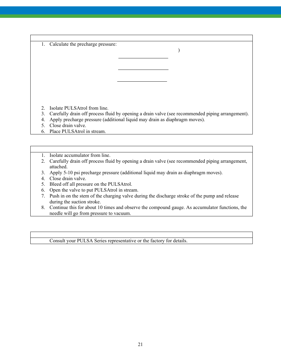 2 operation (charging the pulsatrol) | Pulsafeeder Pulsa Series 680 EN User Manual | Page 24 / 26