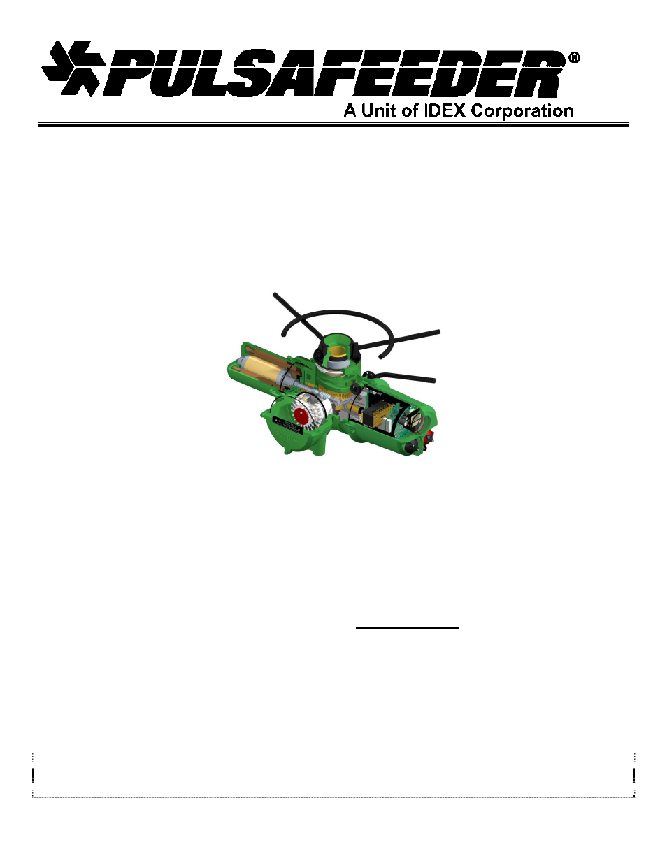 Pulsapro control, Rotork actuator | Pulsafeeder PulsaPro 900 EN User Manual | Page 67 / 71