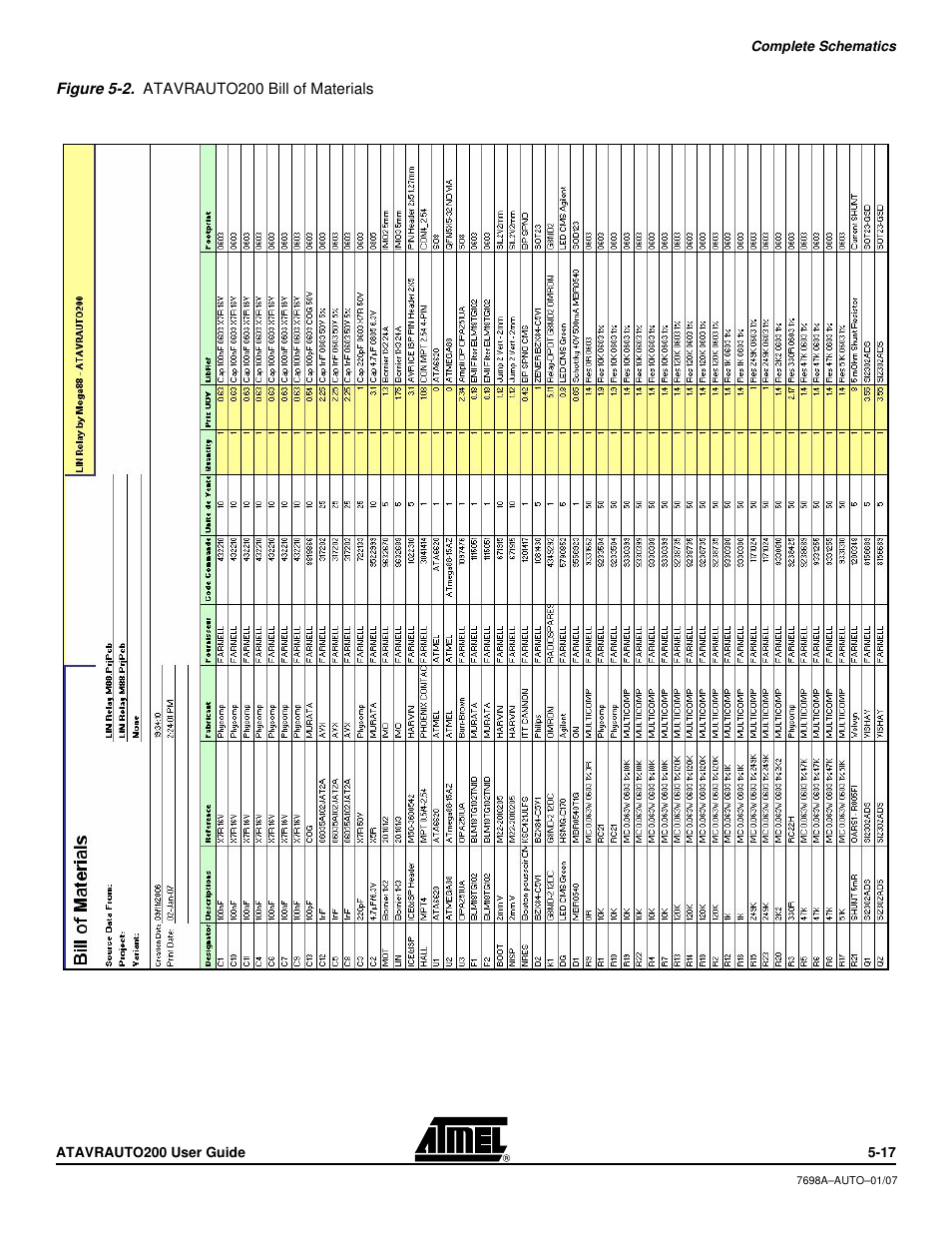Atmel 7698AAUTO01/07 User Manual | Page 19 / 21