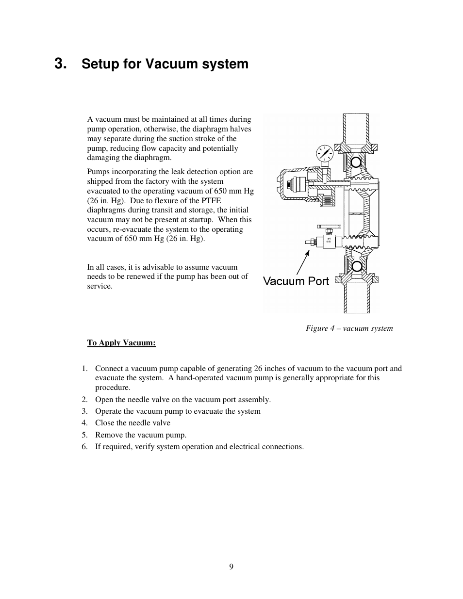 Setup for vacuum system | Pulsafeeder PULSAlarm User Manual | Page 9 / 24