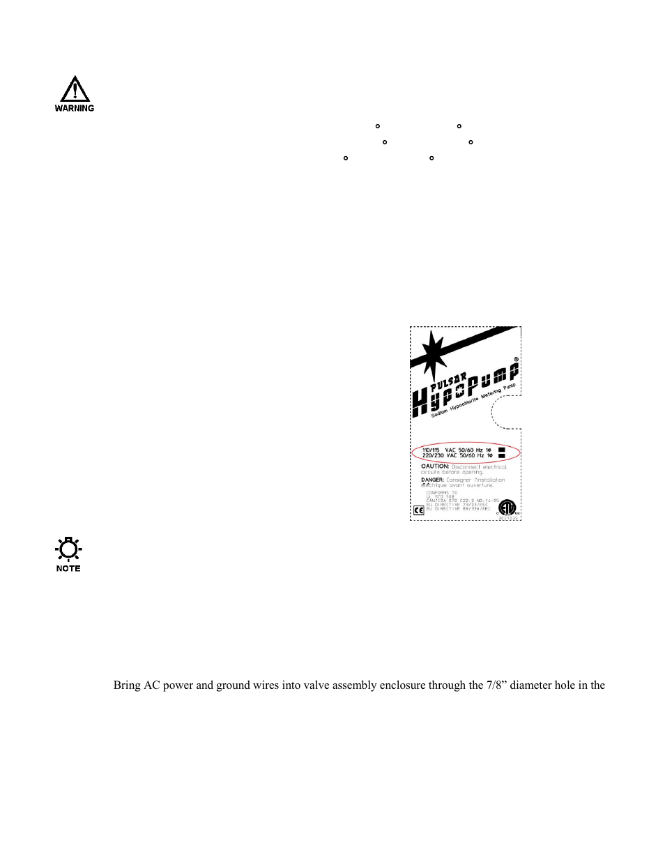 3 electrical wiring | Pulsafeeder Pulsar Series HypoPump User Manual | Page 9 / 15