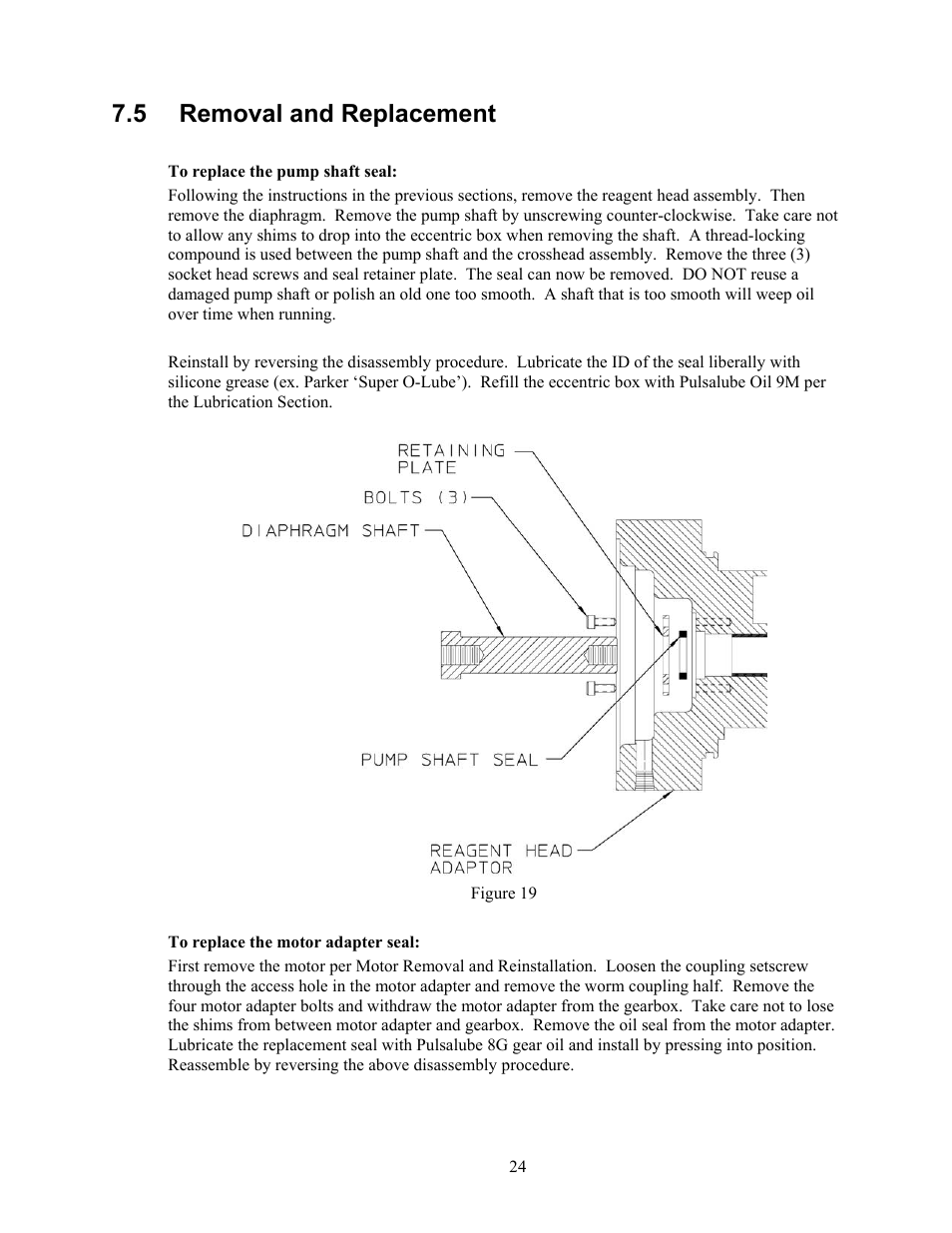 Removal and replacement, 5 removal and replacement | Pulsafeeder Pulsar Shadow User Manual | Page 30 / 48