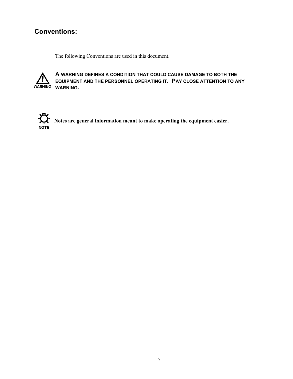 Conventions | Pulsafeeder Pulsar Shadow User Manual | Page 6 / 48