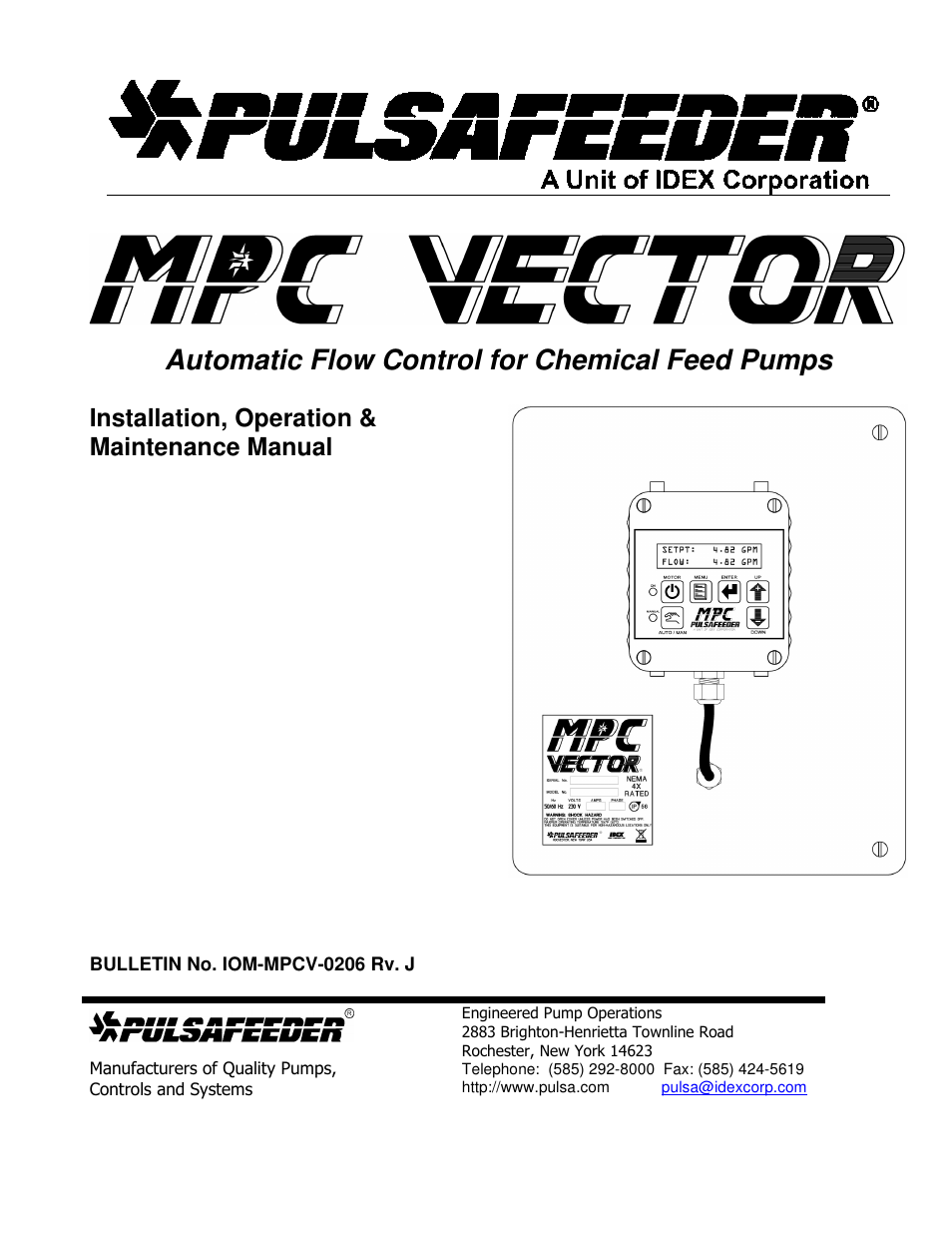 Pulsafeeder MPC Vector User Manual | 70 pages