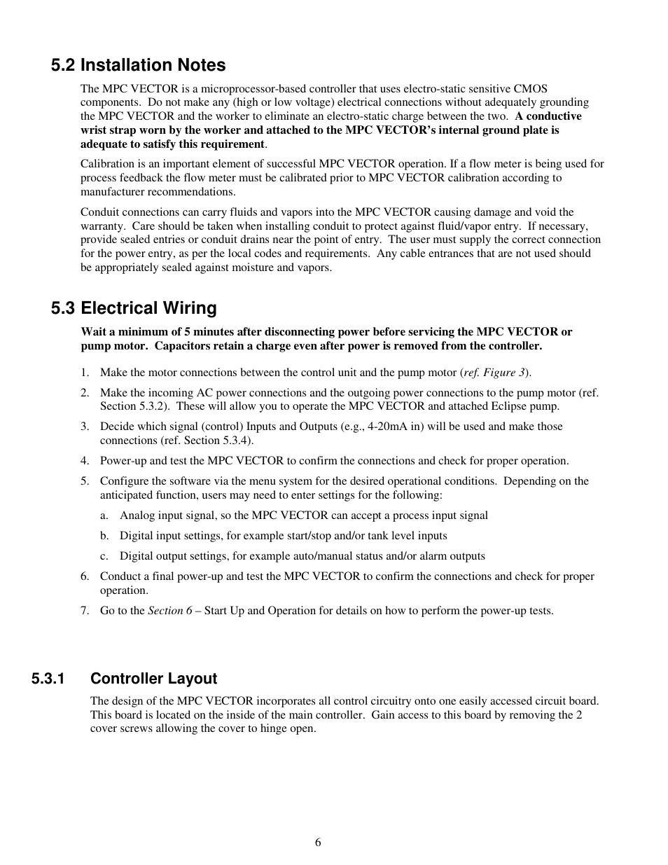 3 electrical wiring | Pulsafeeder MPC Vector User Manual | Page 12 / 70