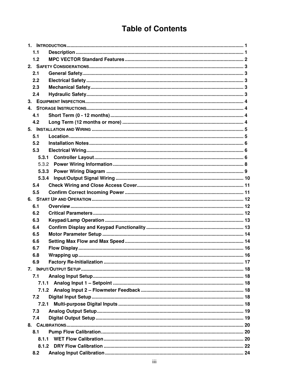 Pulsafeeder MPC Vector User Manual | Page 3 / 70