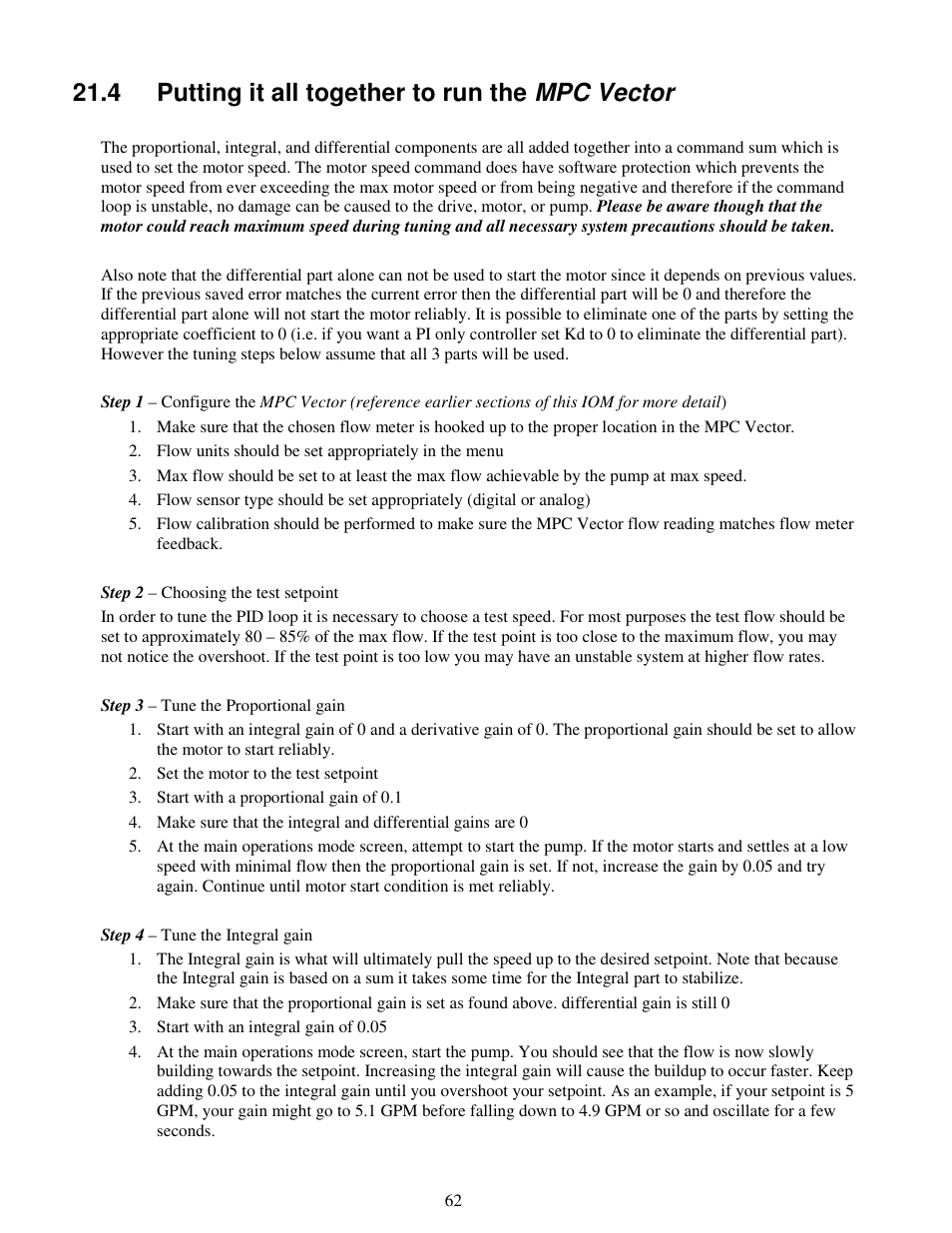 4 putting it all together to run the mpc vector | Pulsafeeder MPC Vector User Manual | Page 68 / 70