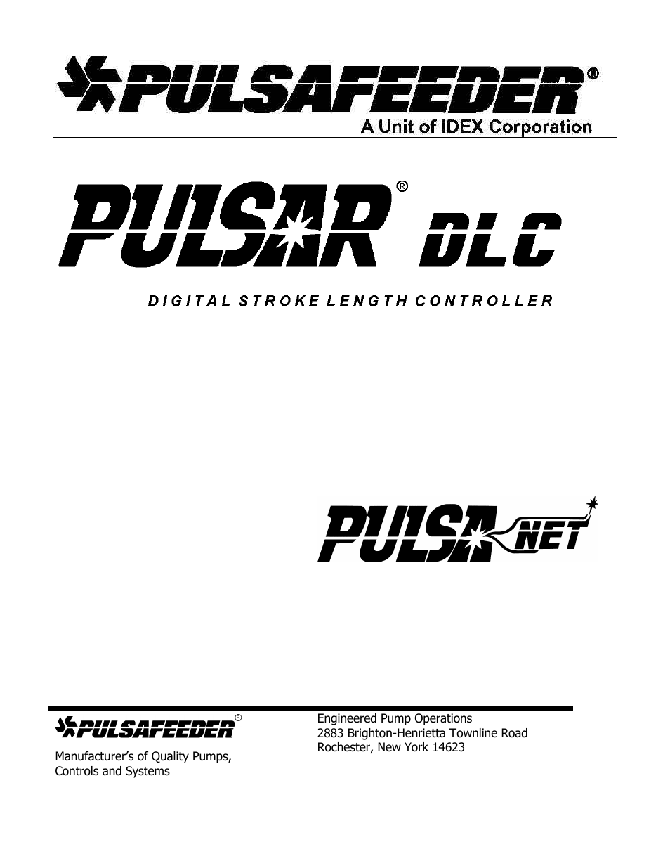 Pulsafeeder Pulsar DLC User Manual | 120 pages