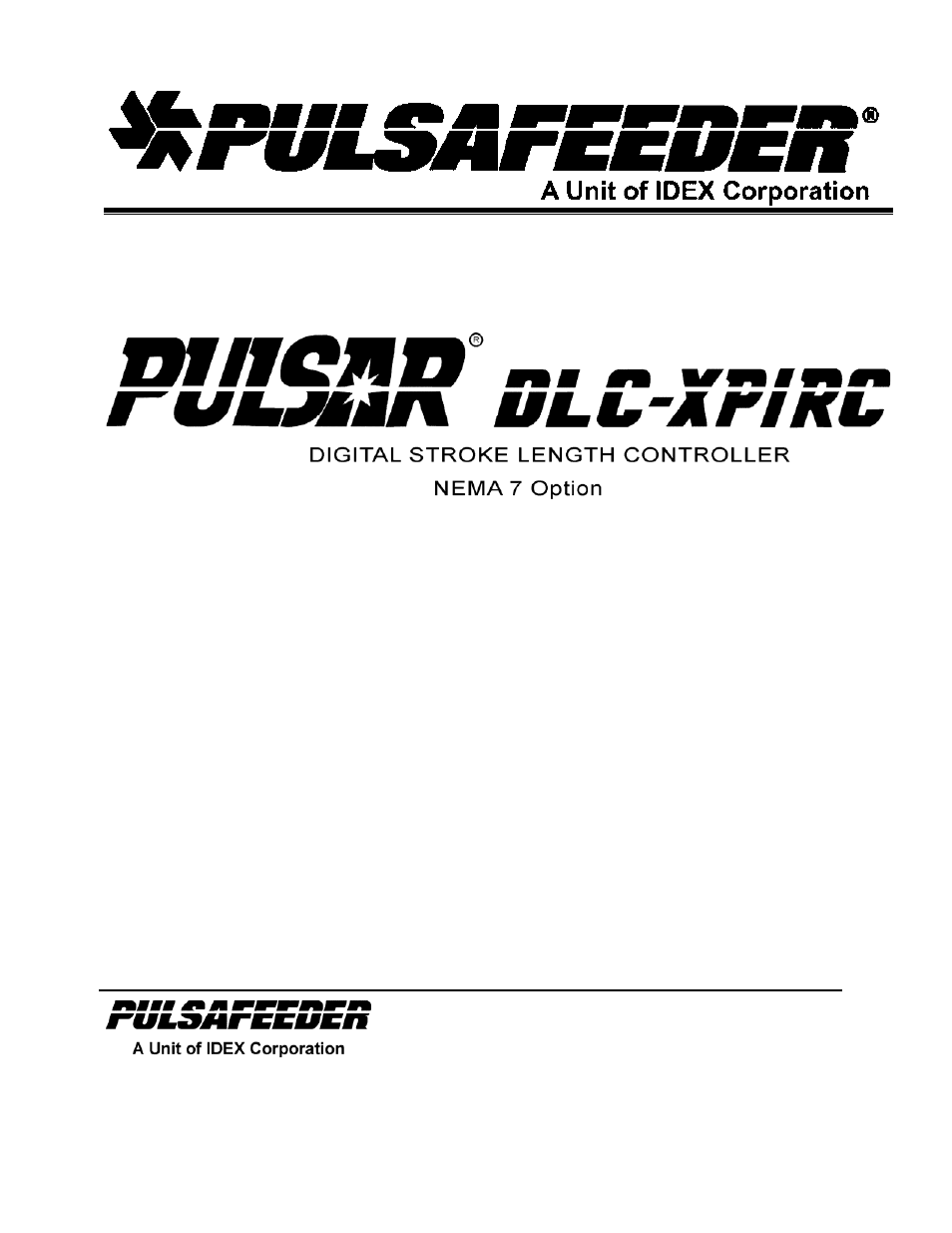 Pulsafeeder Pulsar DLC XP RC User Manual | 68 pages