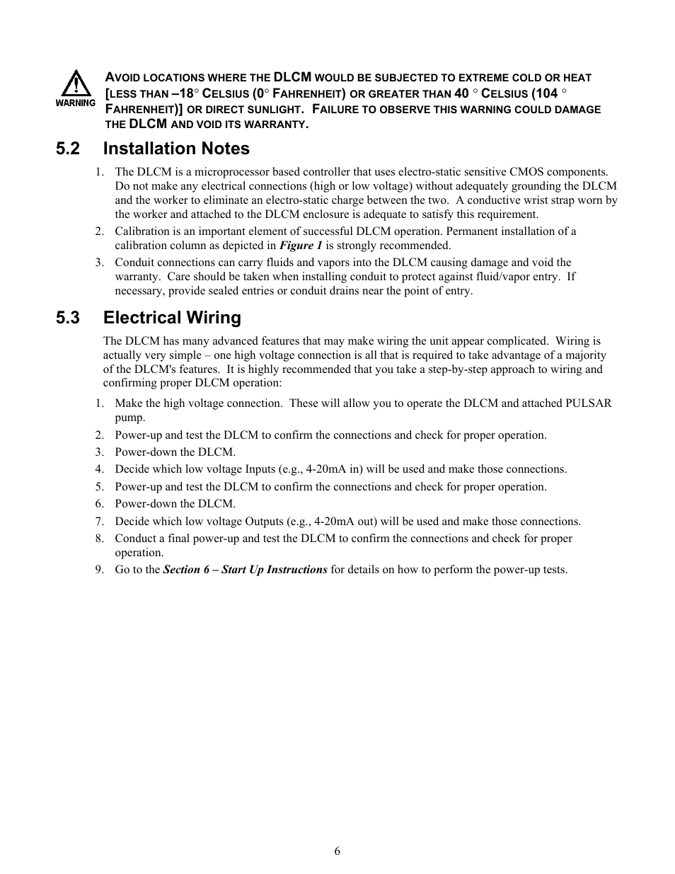 Installation notes, Electrical wiring, 3 electrical wiring | Pulsafeeder Pulsar DLCM User Manual | Page 12 / 135