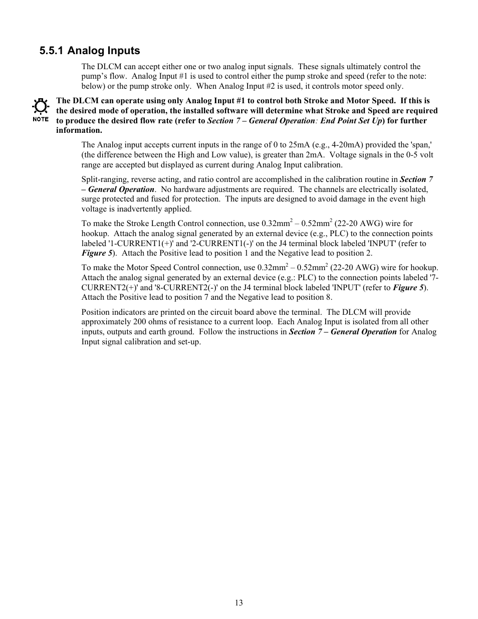 Analog inputs, 1 analog inputs | Pulsafeeder Pulsar DLCM User Manual | Page 19 / 135