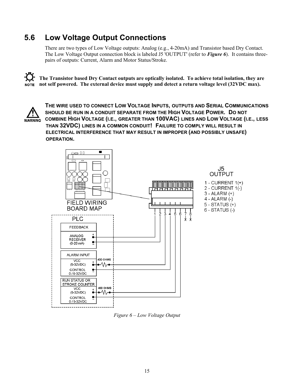 Low voltage output connections, 6 low voltage output connections | Pulsafeeder Pulsar DLCM User Manual | Page 21 / 135
