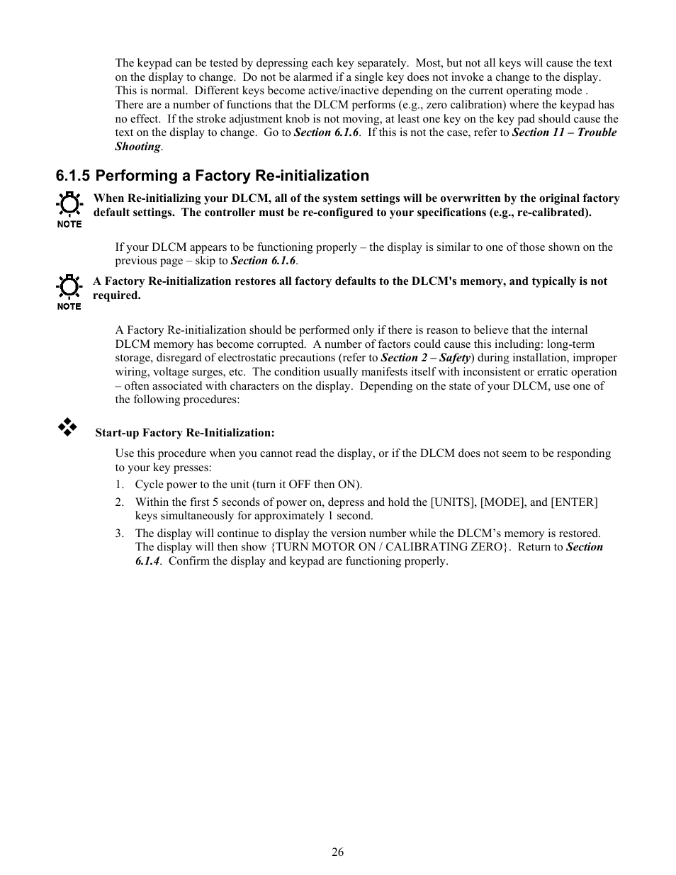 Performing a factory re-initialization | Pulsafeeder Pulsar DLCM User Manual | Page 32 / 135