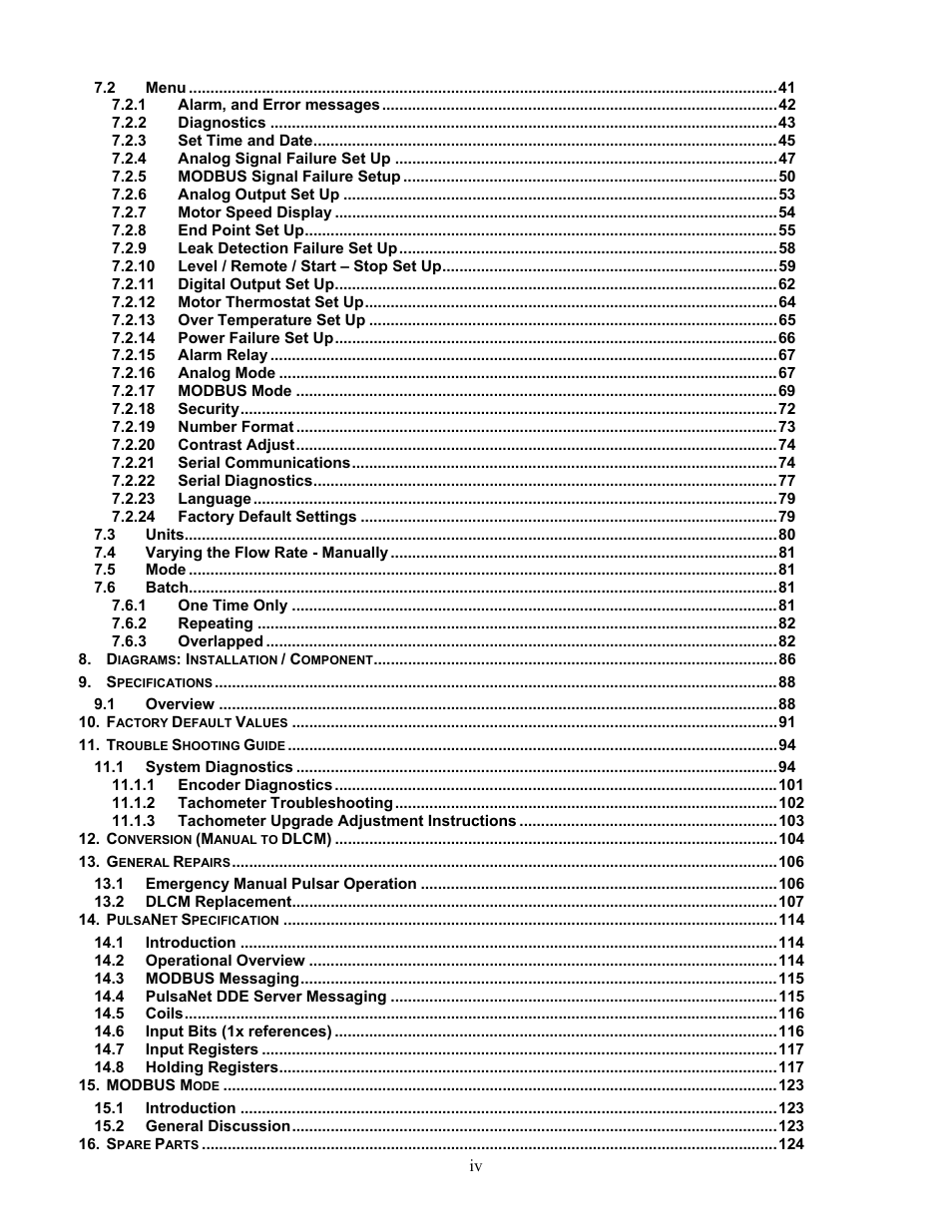 Pulsafeeder Pulsar DLCM User Manual | Page 4 / 135