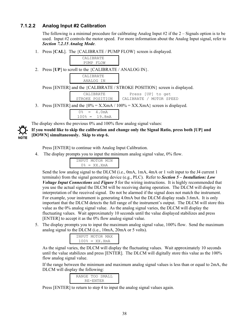 Analog input #2 calibration | Pulsafeeder Pulsar DLCM User Manual | Page 44 / 135