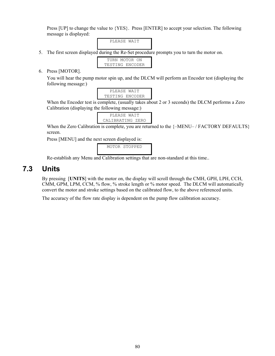 Varying the flow rate - manually, Mode, Batch | One time only, 3 units | Pulsafeeder Pulsar DLCM User Manual | Page 86 / 135