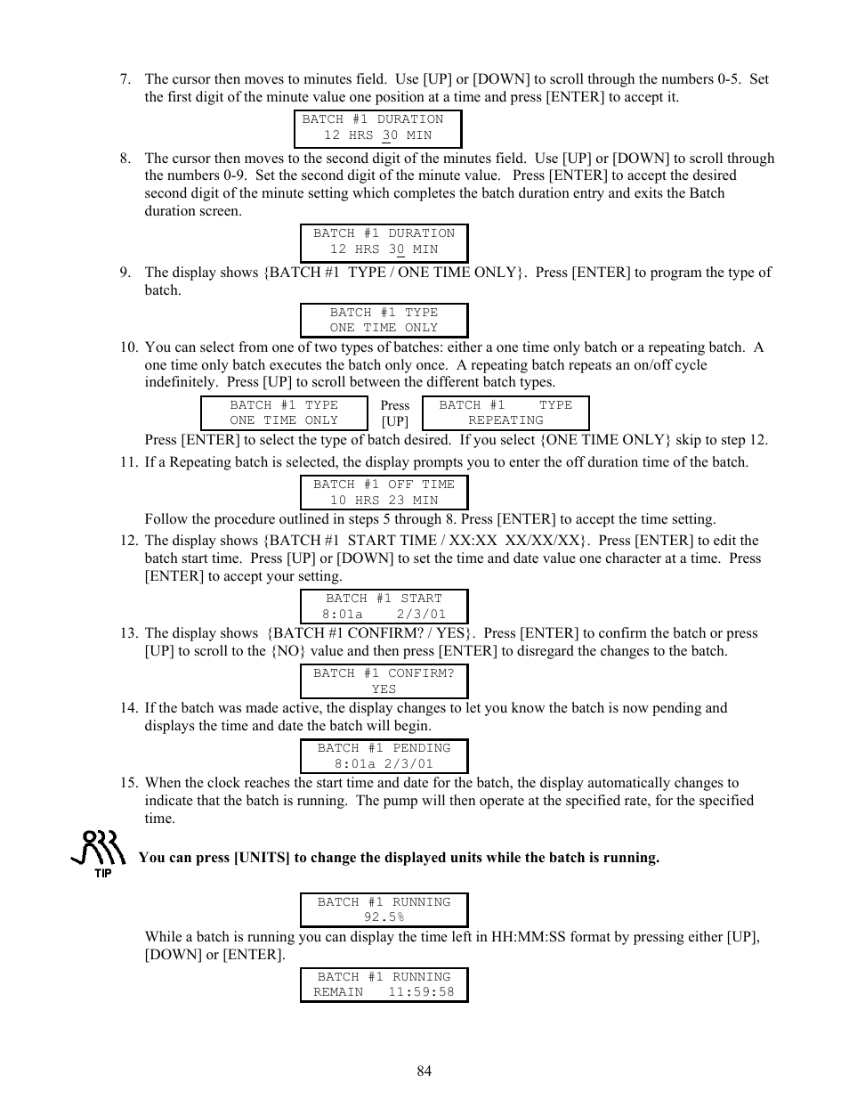 Inactivating the batches | Pulsafeeder Pulsar DLCM User Manual | Page 90 / 135