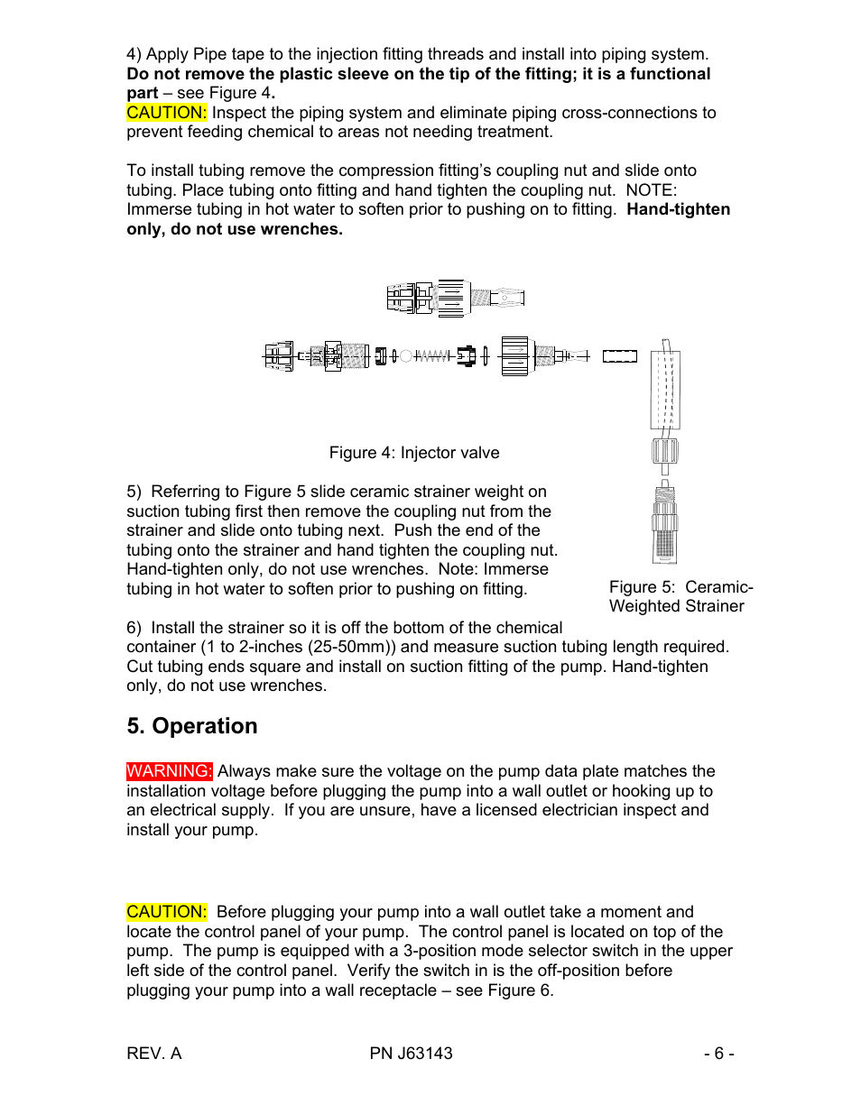 Operation | Pulsafeeder Chem-Tech Series XP TIMER EN User Manual | Page 6 / 20