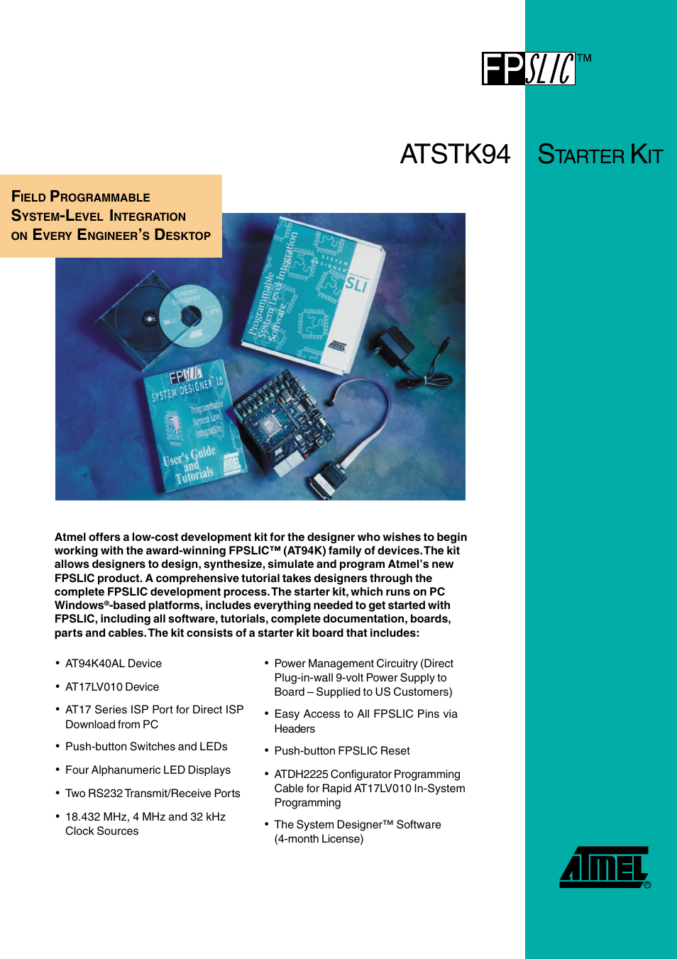 Atmel ATSTK94 User Manual | 2 pages