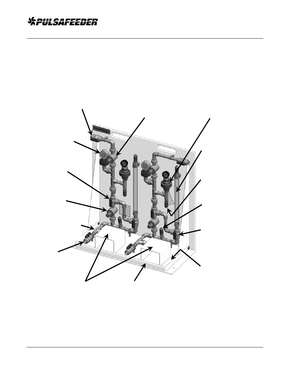 Skid layout and components, Pre-engineered skid systems, Installation, operation and maintenance manual | Pulsafeeder Pre-Engineered Skid Systems User Manual | Page 6 / 23