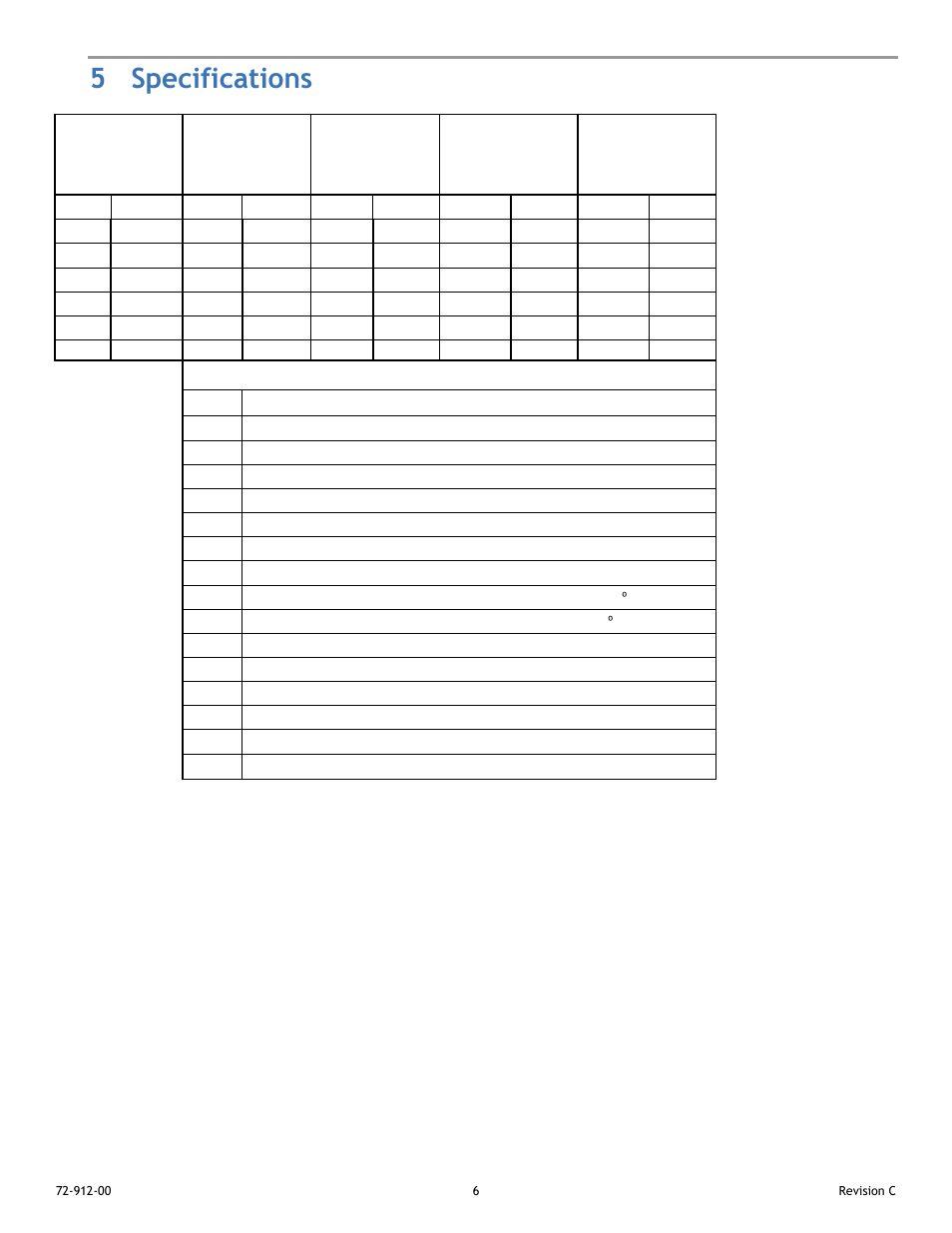 5 specifications | Pulsafeeder Corrosion Coupon Rack User Manual | Page 6 / 7