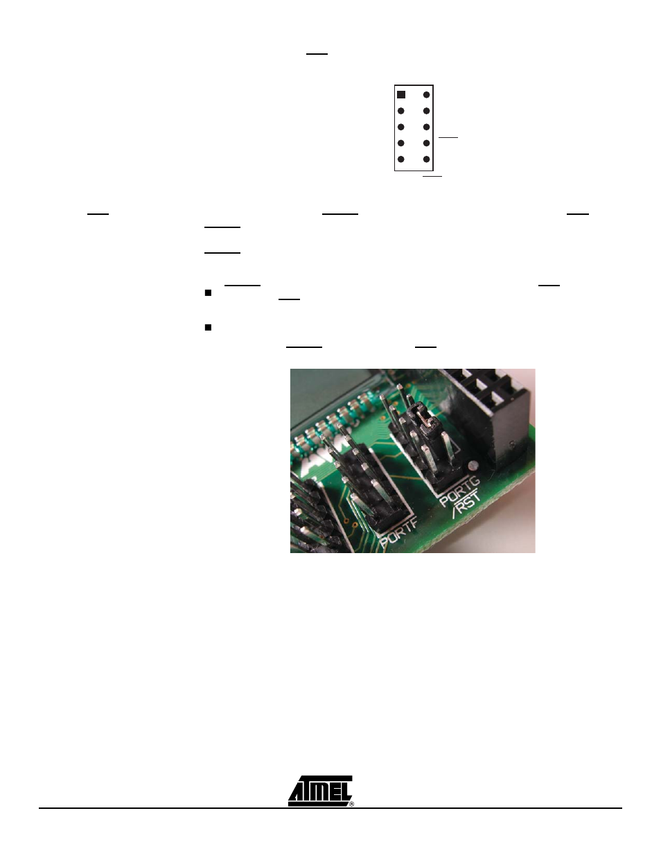 1 pg0 - pg5, 2 rst | Atmel STK502 User Manual | Page 9 / 33