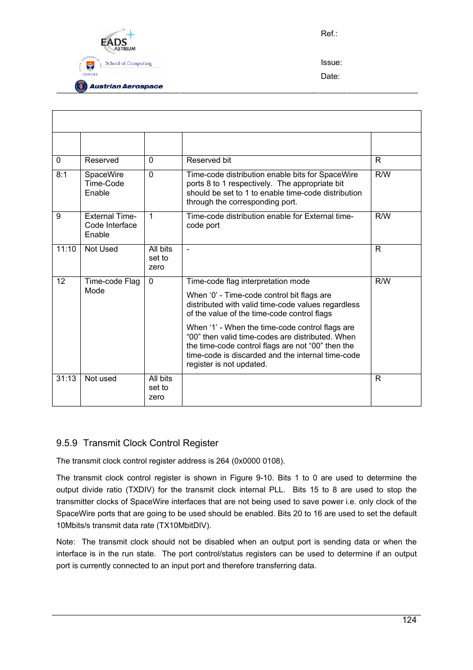 Spw-10x spacewire router | Atmel SpaceWire Router SpW-10X User Manual | Page 124 / 155