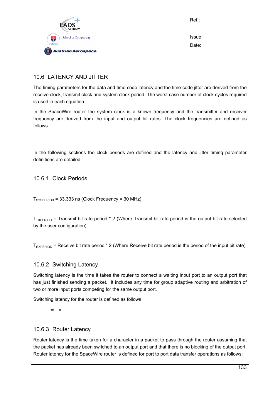 Spw-10x spacewire router | Atmel SpaceWire Router SpW-10X User Manual | Page 133 / 155