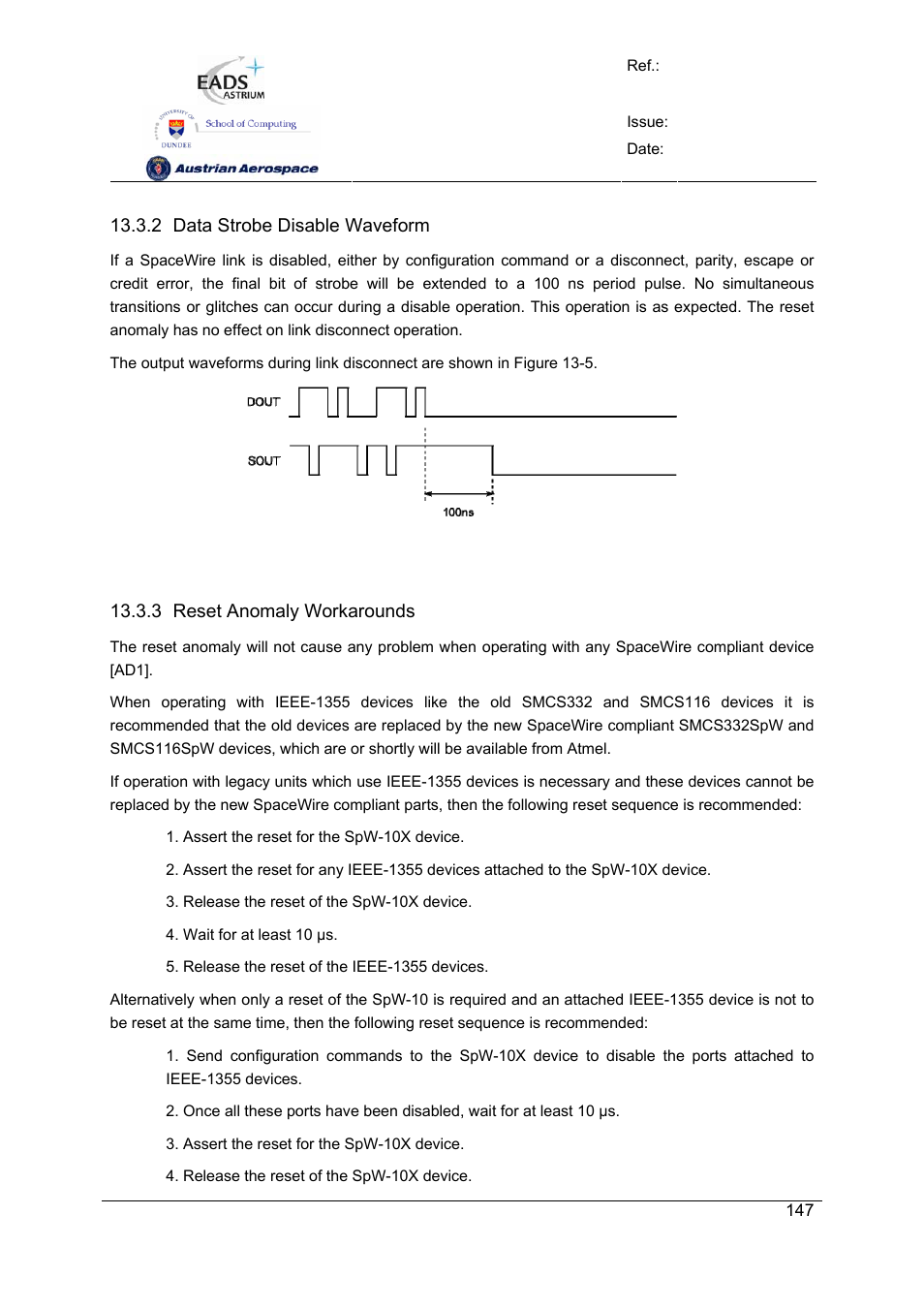 Spw-10x spacewire router | Atmel SpaceWire Router SpW-10X User Manual | Page 147 / 155