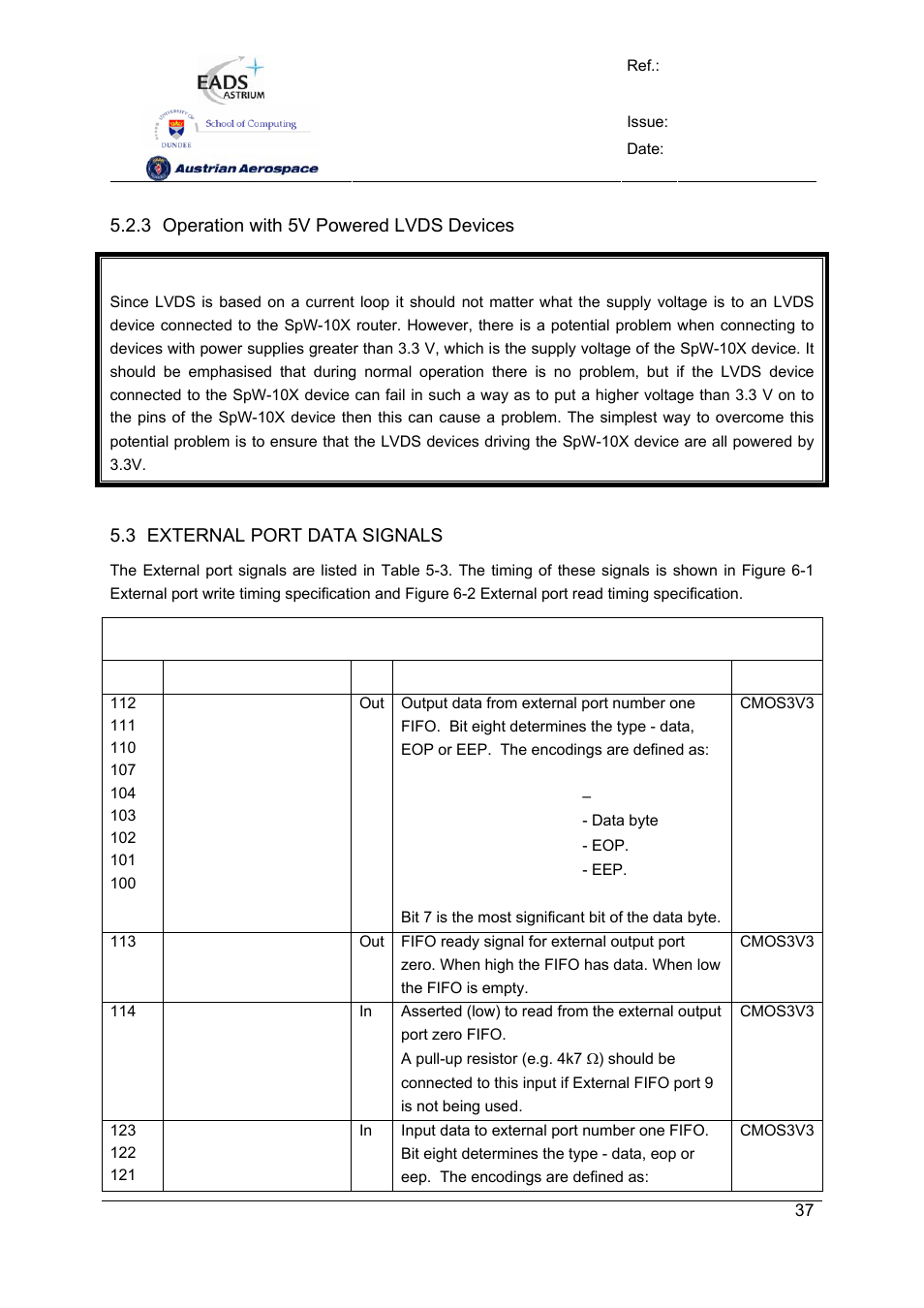 Spw-10x spacewire router | Atmel SpaceWire Router SpW-10X User Manual | Page 37 / 155