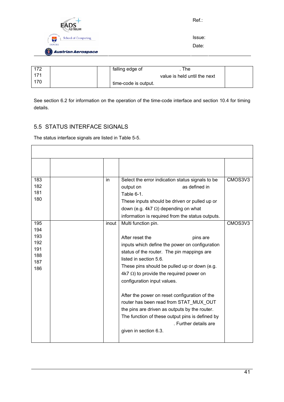 Spw-10x spacewire router | Atmel SpaceWire Router SpW-10X User Manual | Page 41 / 155