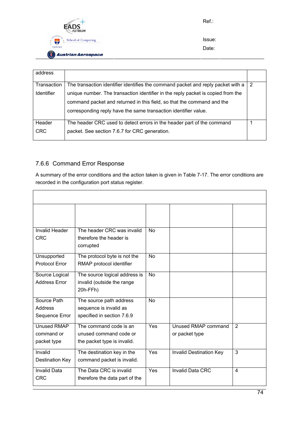 Spw-10x spacewire router | Atmel SpaceWire Router SpW-10X User Manual | Page 74 / 155