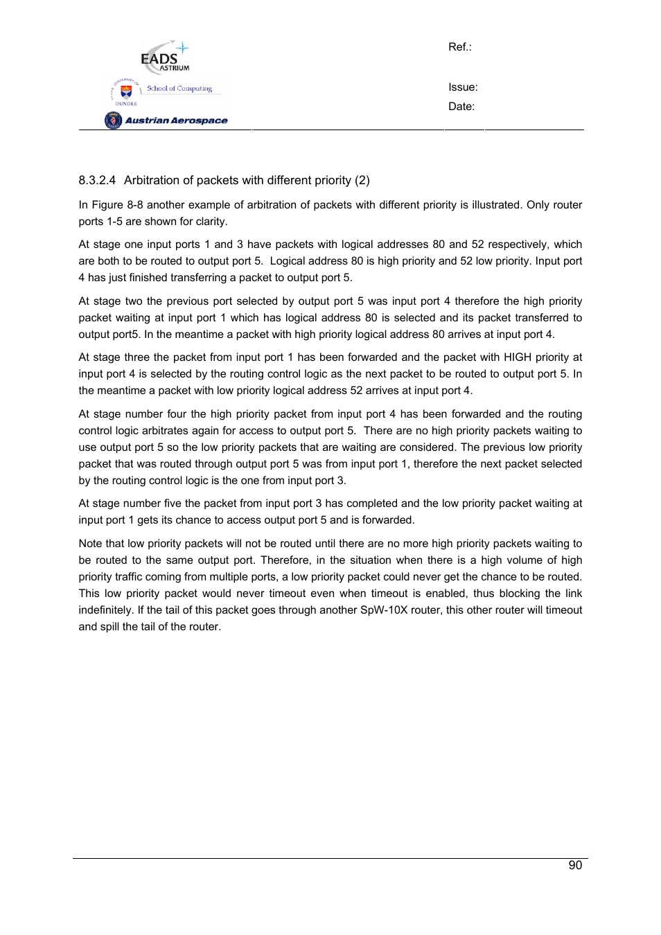Spw-10x spacewire router | Atmel SpaceWire Router SpW-10X User Manual | Page 90 / 155