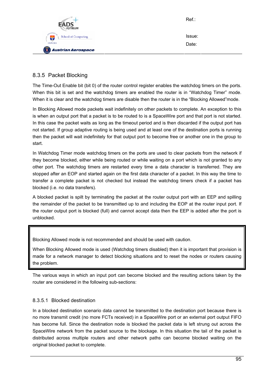Spw-10x spacewire router | Atmel SpaceWire Router SpW-10X User Manual | Page 95 / 155